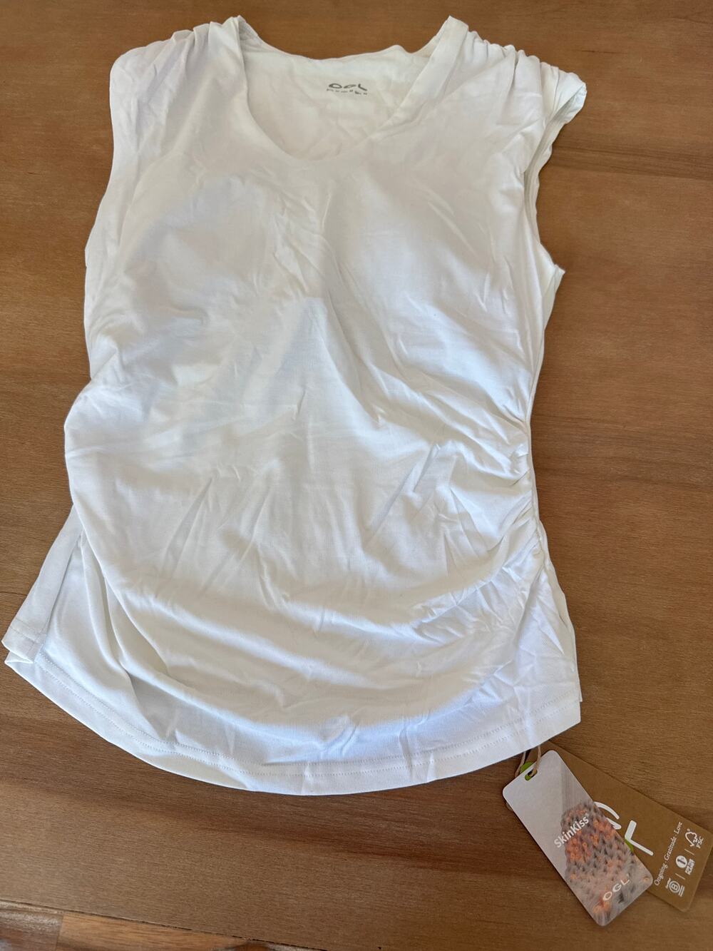 OGL Women’s Skinkiss Bra Top Pure White Flattering Medium Cotton Viscose blouse